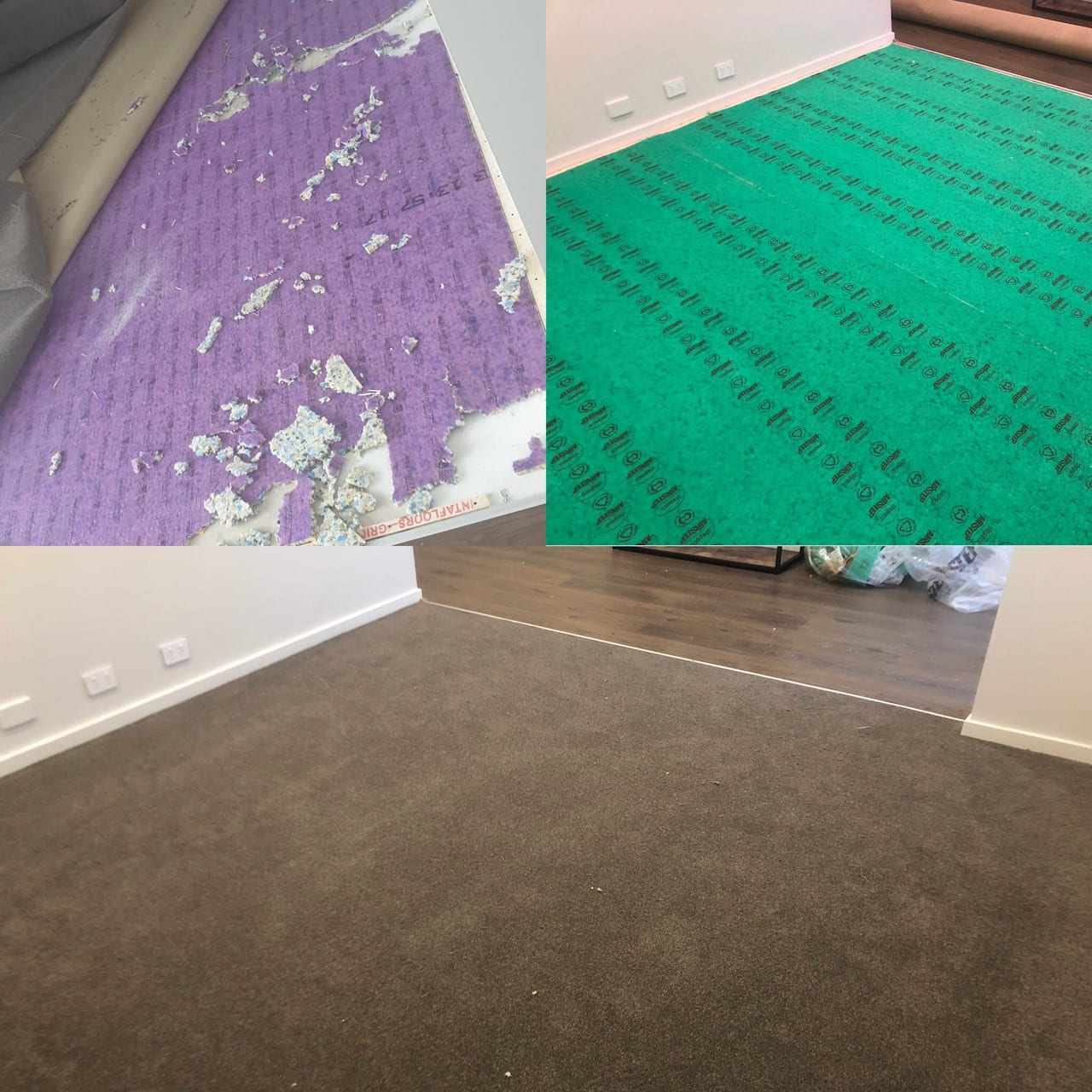 Repaired rental carpet